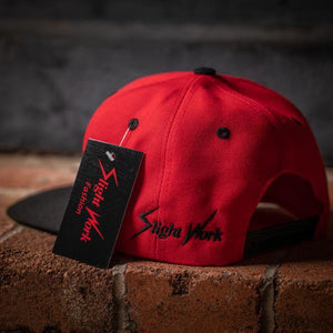 Red X Black Snapback