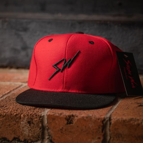 Red X Black Snapback